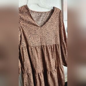 Long sleeve baby doll blouse